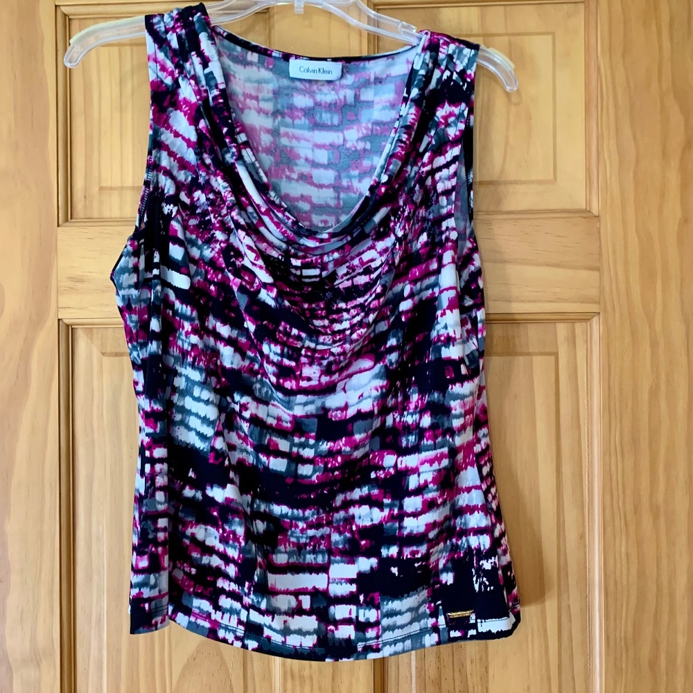 Calvin Klein Pink and Black Top - Picture 2 of 7